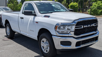 white pick up truck