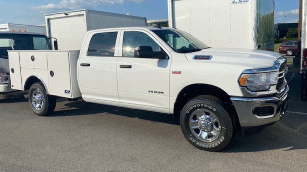 white pick up truck