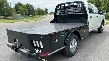 white pick up truck from behind