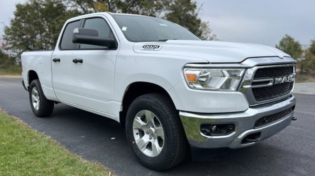 white pick up truck