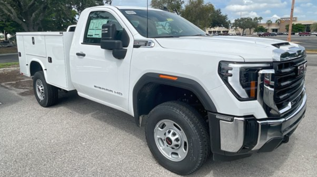 white pick up truck