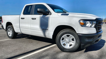 white pick up truck