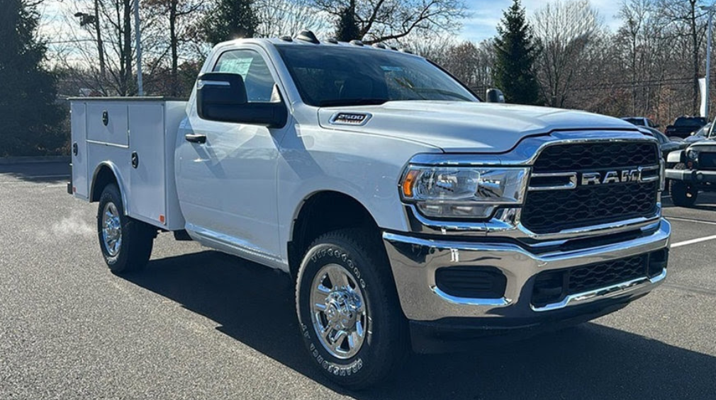 white pick up truck