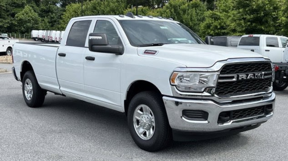 white pick up truck