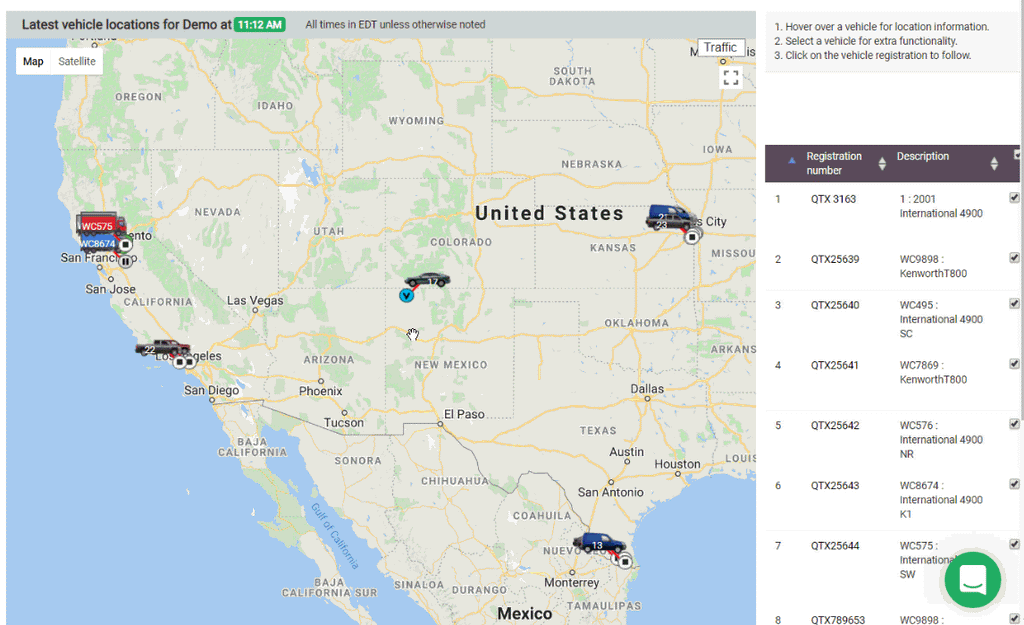 Last vehicle location